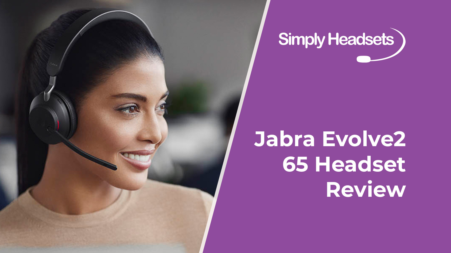 Woman wearing Jabra Evolve2 headset